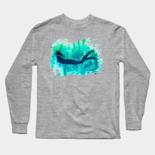 Woman Swimming Underwater Long Sleeve T-Shirt